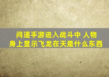问道手游进入战斗中 人物身上显示飞龙在天是什么东西